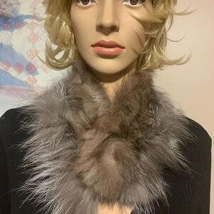 Silver Fox Fur Scarf